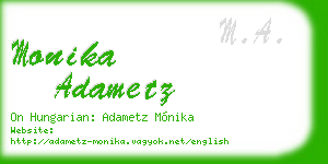 monika adametz business card